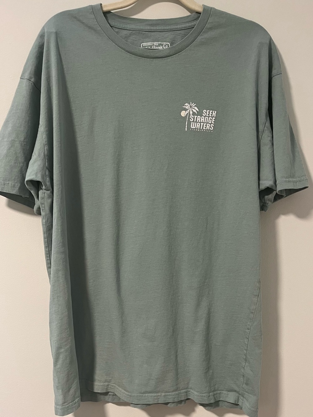 Fish Hippie Co. Sage Green Short Sleeve Tee 100% Cotton